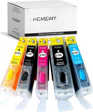 HEMEINY Full Refillable Ink Cartridge Replacement For Canon PGI-150 CLI-151, Works with Pixma IP7210 MG5410 MX721 MX921 MG5510 IX6810 Printers