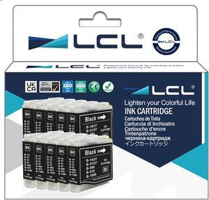 LCL Compatible for Brother LC-51 LC51 LC-51BK LC51BK LC51BKS LC512PKS (10-Pack Black) Ink Cartridge for Brother DCP-130C 135C 150C 153C 155C 157C 330C 350C 540CN 560CN 750CN 750CW 750CNU 770CN 770CW