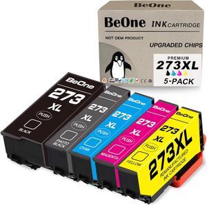 BeOne Remanufactured Ink Cartridges Replacement for Epson 273XL 273 XL T273 T273XL to Use with Expression Premium XP-520 XP-600 XP-610 XP-620 XP-800 XP-810 XP-820 Printer (1BK 1PBK 1C 1M 1Y)