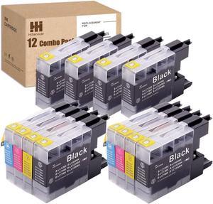 Hiservicer LC75 High Yield Compatitble Ink Cartridges for Brother LC75BK LC-75BK LC75 Black Ink for MFC-J280W J430W J435W MFC-J5910DW MFC-J625W MFC-J6510DW J6710DW J6910DW MFC-J825DW J835D6222