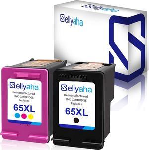 Sellyaha 65XL 65 XL Remanufactured Ink Cartridge Replacement  5055 5058 5052 Deskjet 2655 3755 2622 2624 3758 3752 3732 3730 3722 3721 Printer (1 Black+ 1 Color)