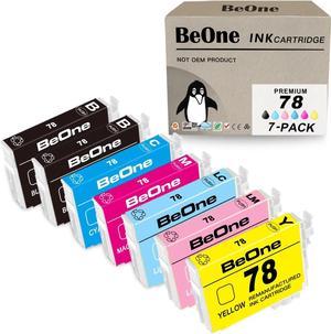 BeOne Remanufactured Ink Cartridge Replacement for Epson 78 T78 to Use with Artisan 50, Stylus Photo R260 R280 R380 RX580 RX595 RX680 Printer (2BK 1C 1M 1Y 1LC 1LM, 7-Pack)