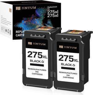 JINTUM Remanufactured PG-275XL Ink Cartridge Replacement for Canon 275 Ink Cartridges for Canon PIXMA TS3522 TR4720 TS3520 Printer (2 Black)