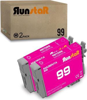 Run Star Remanufactured T098 T099 Magenta Ink Cartridge Replacement for 98 99 use with Artisan 700 710 725 730 800 810 835 837 Printer(2 Magenta)