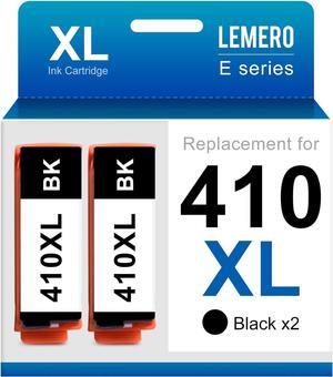 LEMERO Remanufactured Ink Cartridge Replacement for Epson 410XL 410 XL T410XL for Epson Expression XP-830 XP-640 XP-7100 XP-630 XP-530 XP-635 Printer (Black, 2-Pack)