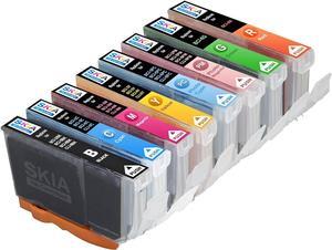 Skia 8 Pack BCI6 Replacement Ink Cartridges for Canon PIXMA iP8500 i9900