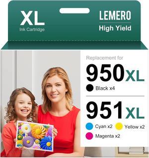 LEMERO 950XL 951XL Compatible Ink Cartridge Replacement  950 951 Combo Pack  OfficeJet Pro 8600 8610 8620 8100 8630 8640 251dw 276dw 271dw Printer (Black, Cyan, Magenta, Yellow, 10-Pack)