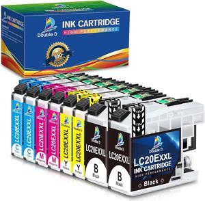 DOUBLE D Upgraded LC20E Compatible Replacement for Brother LC20E LC-20E XXL Ink Cartridges for Brother MFC-J985DW J775DW J5920DW J985DWXL Printer (2BK+2C+2M+2Y) 8 Pack-Updated Version