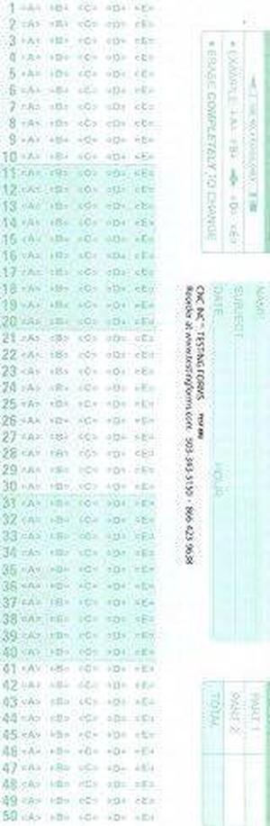 TEST-100 882 Compatible Testing Forms (500 Sheet Pack)