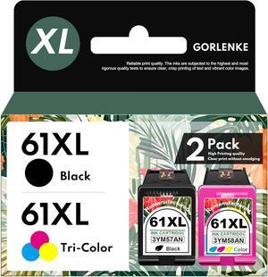 High Yield 61 61XL Ink Cartridge Remanufactured Replacement  61 XL Combo Pack Envy 4500 5530 4502 Deskjet 1512 2510 2540 Officejet 4630 Printer (1 Black & 1 Tri-Color, 2 Pack)