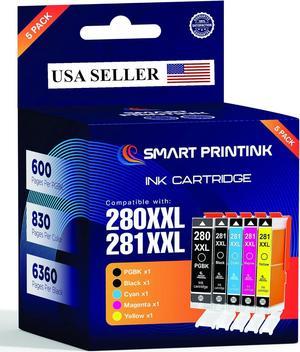 Smart Printink Compatible to TR8620a Ink Cartridge Replacement for Canon PGI-280XXL CLI-281XXL 280 XXL 281 XXL Compatible with TR8620a TR8620 TS702a TS9520 TS9521C TR8520 TS6220 TS6320 TS8220 (5 Pack)