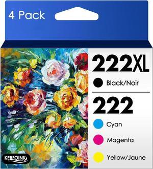 222XL Remanufactured Ink Cartridge Replacement for Epson 222 Ink Cartridges T222 for Expression Home XP-5200 Workforce WF-2960 Printer (Black, Cyan, Magenta, Yellow, 4 Pack)