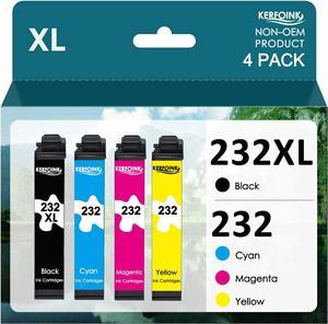 232XL Remanufactured Ink Cartridge Replacement for Epson 232 Ink Cartridges T232 for Expression Home XP-4200 XP-4205 Workforce WF-2930 WF-2950 Printer (Black, Cyan, Magenta, Yellow, 4 Pack)