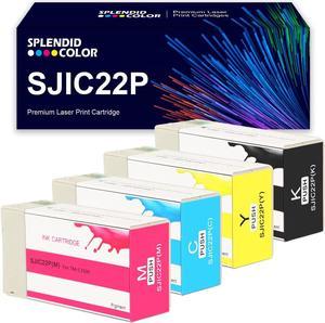 SPLENDIDCOLOR TM-3500 Ink Remanufactured SJIC22P Ink Cartridge Replacement for SJIC22P Ink Cartridge Kit Replacement for TM-C3500 Colorworks C3500 C3510 C3520 Printer.