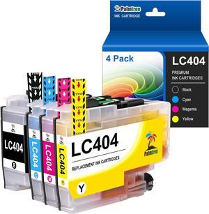 Palmtree Compatible Ink Cartridge Replacement for Brother LC404 404 LC404bk Ink Cartridge for Brother MFC-J1205W MFC-J1215W MFC-J1205W Printer (High Yield, 4 Color Pack)