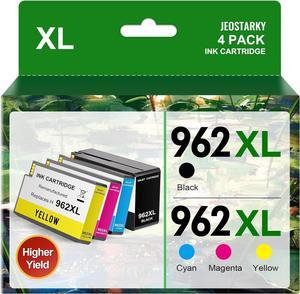 962XL Ink Cartridges Compatible 962 XL Ink Cartridges Combo Pack 9010 Ink Cartridges Work OfficeJet Pro 9010 9015 9018 9020 9025 Printers Black Cyan Magenta Yellow