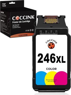 COCCINK 246XL (1 Color) Remanufactured Ink Cartridge Replacement for Canon CL-246 XL, CL-244 XL Compatible to Pixma iP2820, MG2420, MG2924, MX492, MG3020, MG2525, TS3120, TS302, TS202, TR4520 Printer