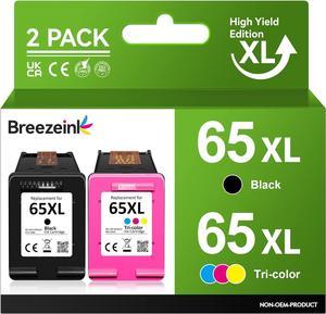 65XL Black and Color Ink Cartridge Combo Pack High Yield  Ink 65 XL  DeskJet 3755 3752 3700 2600  Envy 5070 5058 5055 5000 AMP 100 120 130 Printer(1 Black, 1 Tri-Color,Combo Pack)