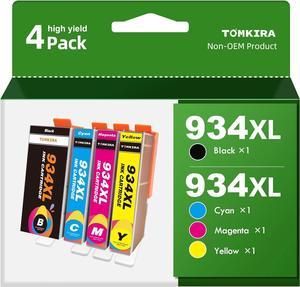 TOMKIRA 934 935XL Ink Cartridge Combo Pack Compatible Replacement  934 935 XL to Work with Officejet Pro 6830 6230 6815 6835 6812 6800 6820 6220 Printers (4 Packs)