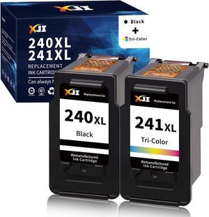 XJI 240 XL 241 XL Remanufactured Ink Cartridges Replacement for Canon PG-240XL CL-241XL 240 241 Black and Color Pack, for Pixma MG3220 MG3620 MX452 MX472 MX512 TS5120 Printer