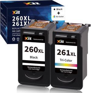 XJI 260 XL 261 XL Remanufactured Ink Cartridges Replacement for Canon PG-260XL CL-261XL 260 261 Black and Color Value Pack, for Pixma TR7020 TR7020a TS5320 TS6420 TS6420a All in One Wireless Printer