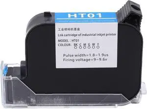Inkjet Printer Ink Cartridge, HT01 42ML Handheld Printer Ink Cartridge, Rapid Drying Inkjet Printer Cartridge Replacement 12.7mm, Inkjetprinterink (Black)