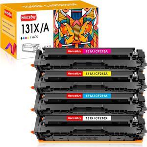 HenceBuy Compatible 131X 131A Toner Cartridge Replacement  131X 131A CF210X CF211A CF212A CF213A Use with Pro 200 Color MFP M276nw M251nw M251n M276n Printer (Black Cyan Magenta Yellow, 4 Pack)