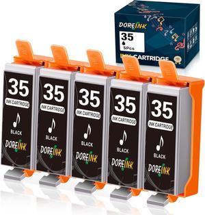 DOREINK Compatible 35 PGI 35 / PGI35 Ink Cartridge Replacement for Canon PGI 35 / PGI35 with Pixma TR150 iP110 iP100 Mini260 Mini320 Printer (5 Pack,Black)