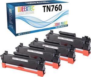 WEEXTEC Compatible TN-760 TN-730 Toner Cartridge Replacement for Brother TN760 TN-760 TN730 for HL-L2350DW DCP-L2550DW HL-L2395DW HL-L2390DW HL-L2370DW MFC-L2710DW MFC-L2750DW (4 Black)