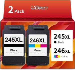 LemeroUexpect Remanufactured Ink Cartridge Replacement for Canon PG-245XL CL-246XL 245 246 XL Ink for PIXMA TR4520 MX492 MX90 MG2522 TS3122 TR4522 TS3322 TS3320 MG2520 MG3022 TS202 Printer Black Color