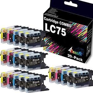 4Benefit (8B/4C/4Y/4M) Compatible LC79 LC71 LC75 Ink Cartridge LC-75 (Set of 20) Work for MFC-J6510DW MFC-J6710DW MFC-J6910DW MFC-J280W MFC-J425W Inkjet Printer