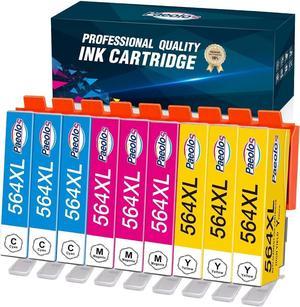 Paeolos Compatible 564XL Ink Cartridge Replacement  564 XL Use with HP DeskJet 3520 3522 Officejet 4620 Photosmart 5520 6510 6520 7520 7525, 9 Packs (3 Cyan, 3 Magenta, 3 Yellow)