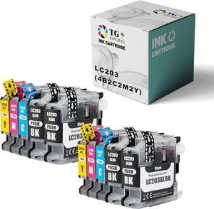 (10-Pack, High Yield) TG imaging Compatible Ink Cartridge Replacement for Brother LC201 LC203 Ink Bundle (4B+2C2Y2M) for MFC-J4420DW MFC-J4620DW MFC-J5520DW MFC-J5620DW MFC-J5720DW Printer