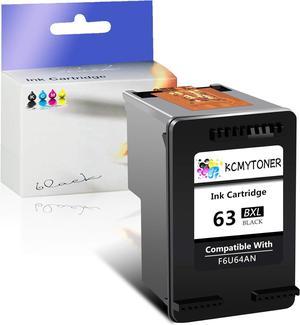 AMTONER Ink Cartridge Replacement Premium F6U64AN Ink Printers for 63 XL 63XL use in Envy 4520 4516 Officejet 4650 3830 3831 4655 Deskjet 2130 1112 3630 3633 3634 Printers (3 Black)