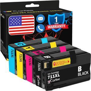 Cartlee Set of 4 Compatible 711 711XL High Yield Ink Cartridges for Designjet T120 T520 Printers