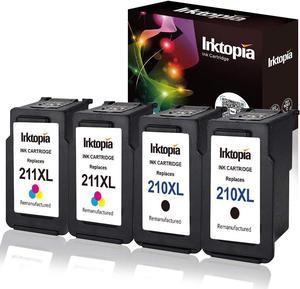 2 Set Remanufactured Ink Cartridge Replacement For Canon PG 210XL & CL 211XL (2 Black,2 Color)Comptaible With Canon PIXMA IP2700 IP2702 MP240 MP250 MP280 MP490 MP495 MP499 MX320 MX330 MX360 MX420 ect