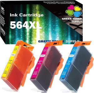 Green Toner SupplyTM Compatible Ink Cartridge Replacement  564XL (1 Cyan, 1 Yellow, 1 Magenta, 3-Pack)