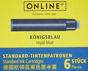 Online Ink Cartridges, Royal Blue, Sold Per Box (6 Catridges)