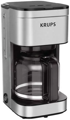 Coffee Maker 10 Cups Simply Brew Stainless Steel Drip Coffee Maker, 900 Watts Coffee Filter, Drip Free, Dishwasher Safe Pot , Black & Silver