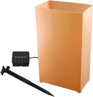 Solar Powered Luminaria Kit, Tan - Set of 6