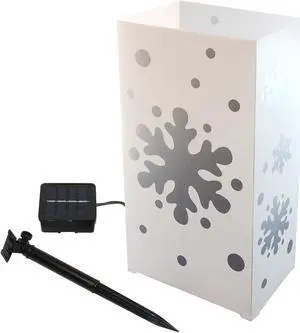 Solar Powered Luminaria Kit, Snowflake - Set of 6
