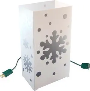 Electric LED Luminaria Kit, Snowflake - Set of 6