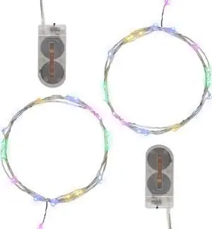Battery Operated LED Fairy String Lights, Multicolor - Set of 2
