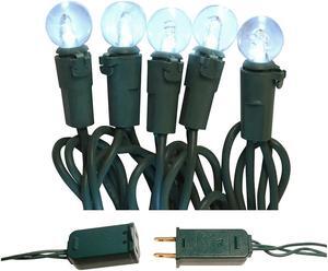 Electric String Lights with Cool White Globes