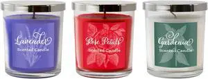 Scented Wax Candles, Fruit Stand Collection - Set of 3