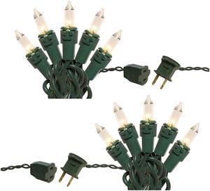 Electric Mini String Lights with 100 Clear Bulbs - Set of 2