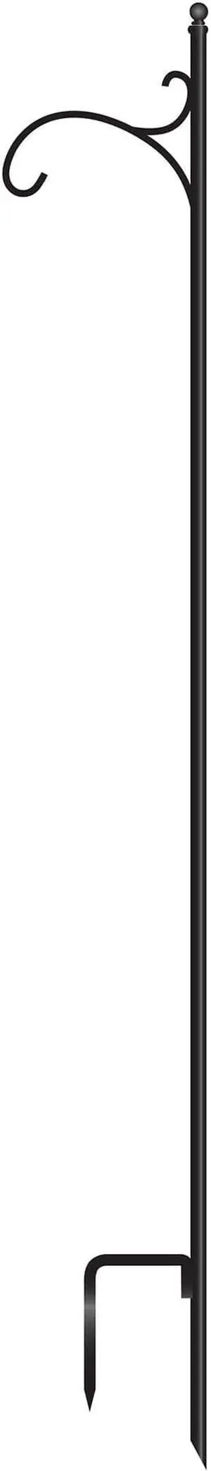 Metal Shepherd's Hook - 68" Black