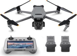 DJI Mavic 3 Pro Tri-Light Telephoto Camera Aerial Drone,45 Minutes Long Endurance,15km HD Mapping,Remote Control with Screen 3 Batteries