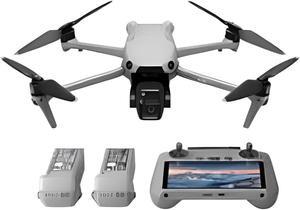 DJI Air3s Professional HD dual-camera aerial drone with omni-directional obstacle avoidance and auto-tracking, Remote Control With Screen, 3 batteries