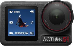 DJI Osmo Action5Pro 1/1.3-inch Sensor, Dual Microphone Direct Connection for Professional Sound Quality, 4 Hours Long Standby, Standard Package